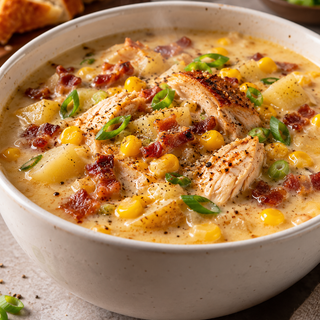 Smoked Chicken Corn Chowder